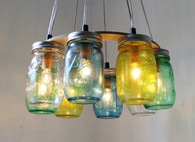 Mason Jar Chandelier